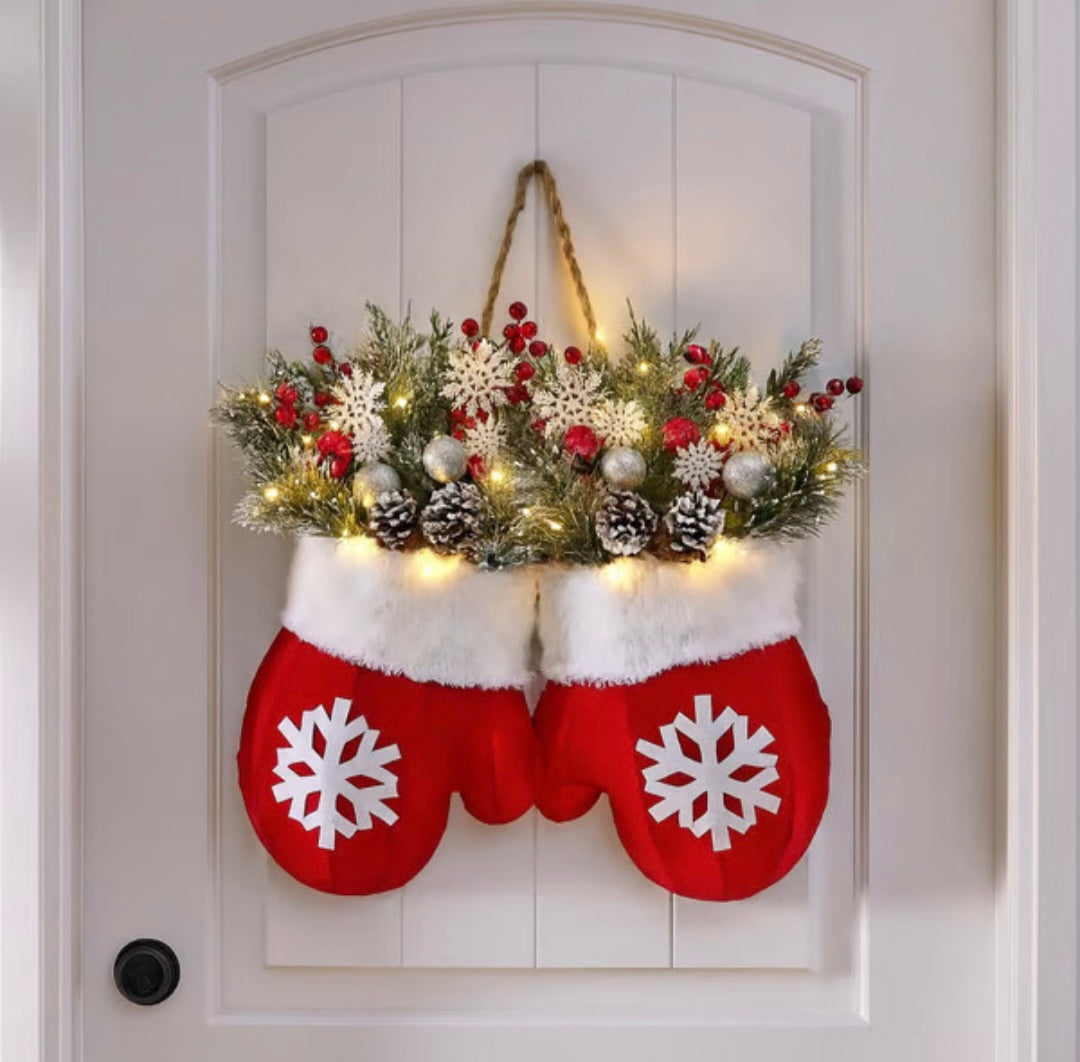 Christmas Glove Wreath