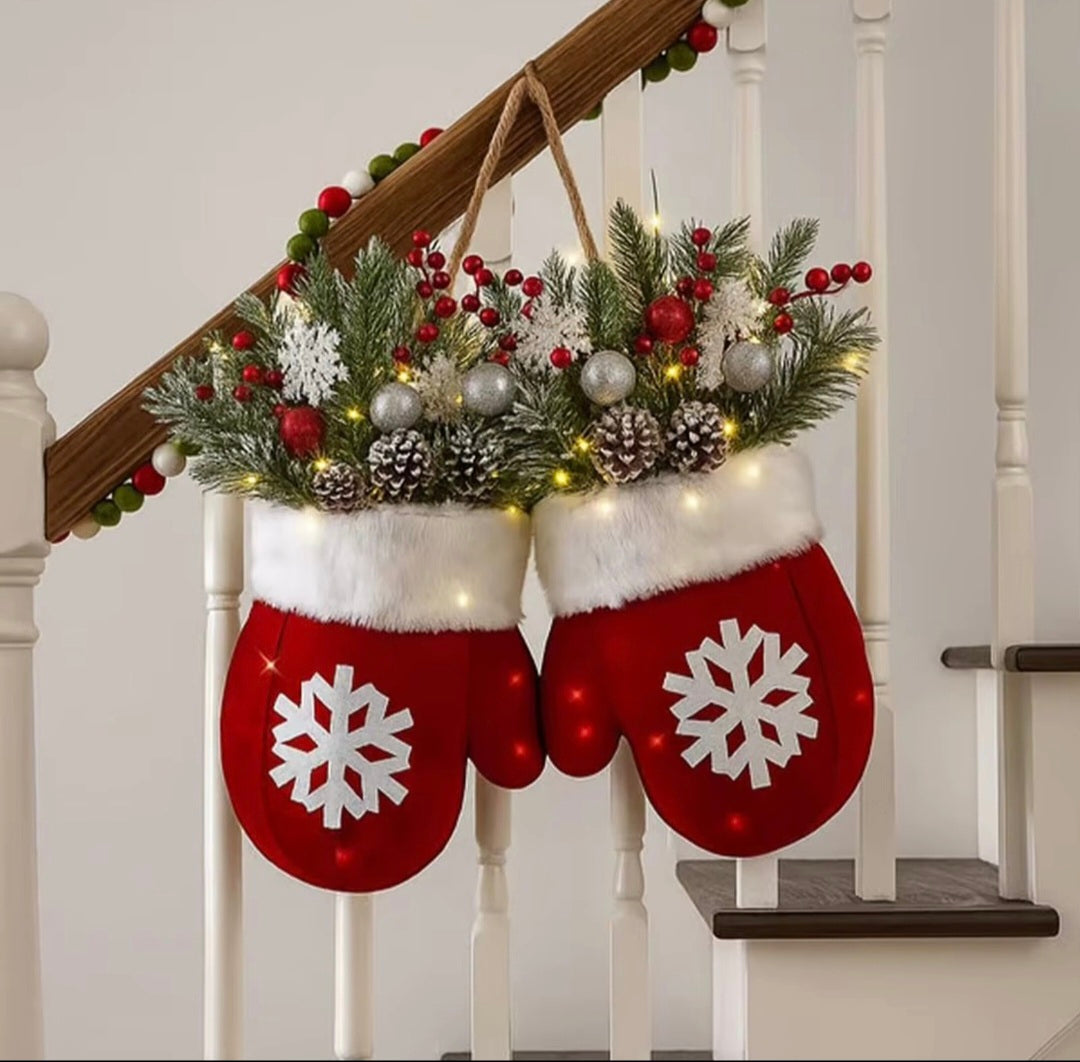 Christmas Glove Wreath