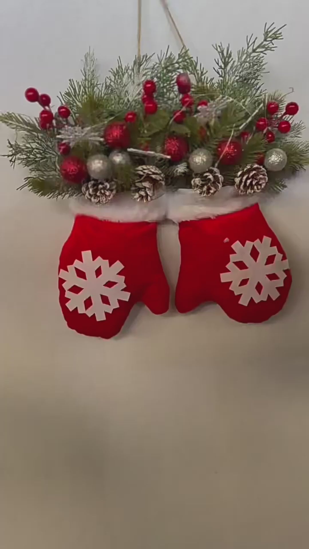 Christmas Glove Wreath