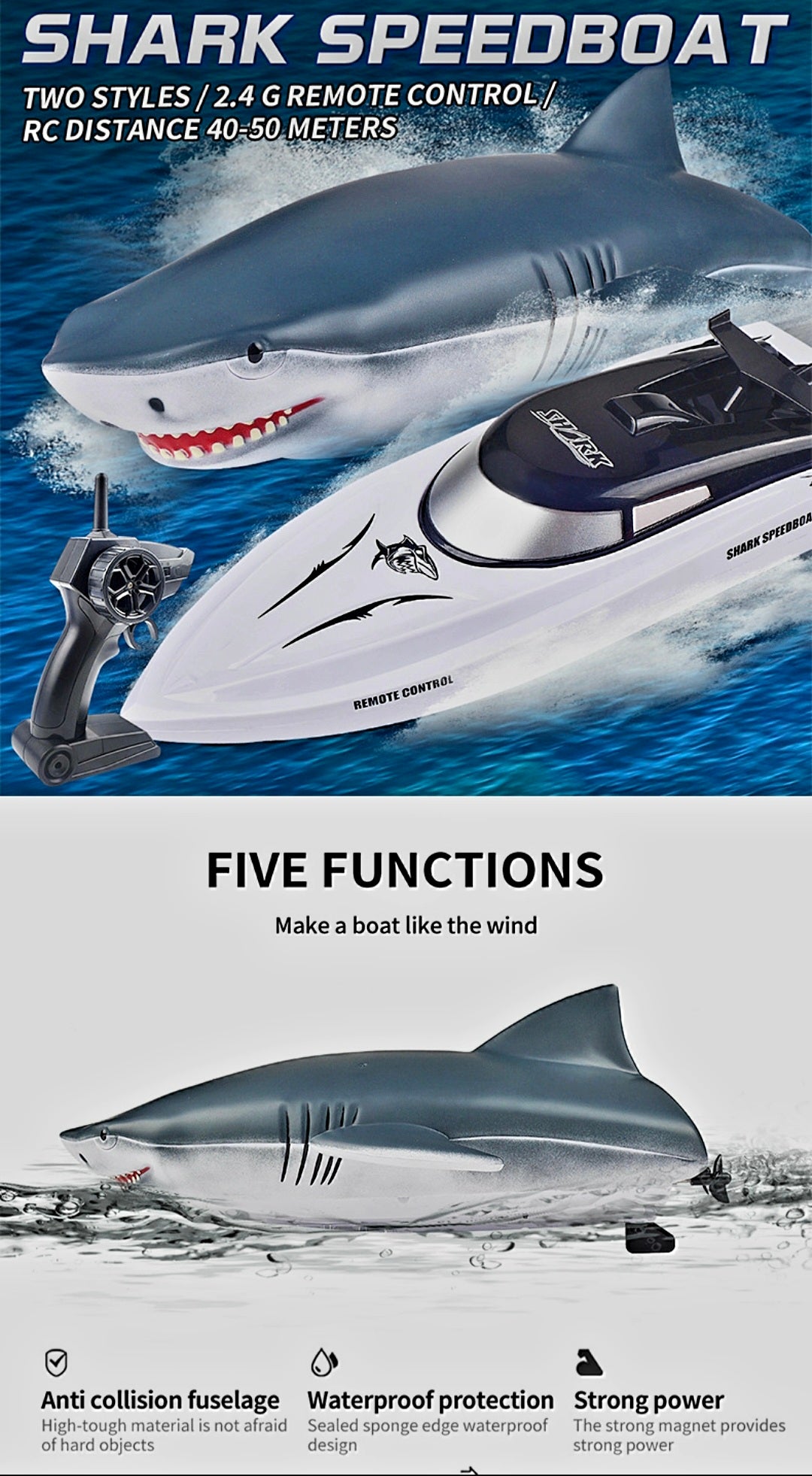 RC Shark Boat